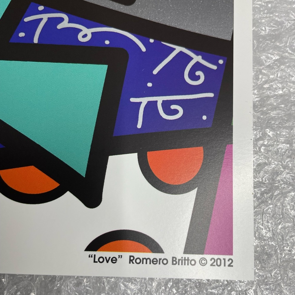 Romero Britto LOVE (Metallic) Art Print - Picture 3 of 3